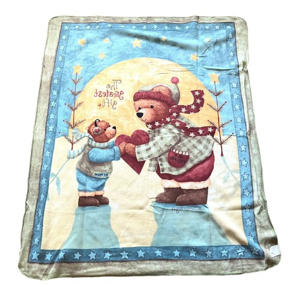 Teresa Kogut Teddy Bear Fleece Blanket The Greatest Gift Throw 53 x 64 Friends - Picture 6 of 8
